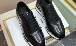 Sepatu Sneakers Pria Berluti Hitam Kulit