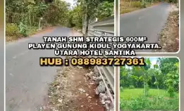 Tanah Shm Strategis 600m² Playen Gunung Kidul Yogyakarta. Utara Hotel Santika.H: 088983727361>>