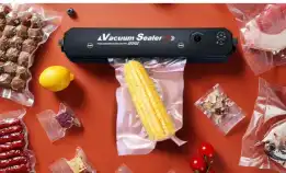 Vacum Sealer Fresh Makanan Food Packing Machine /Mesin Vacuum Sealer Makanan Food Grade Free 10 Plas