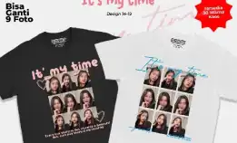 Kaos Sablon Custom Foto Bucin Its My Time Pria Wanita Baju Couple Pasangan