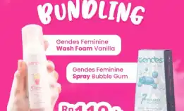 Gendes Paket Promo Bundling Feminine Wash Foam Vanilla Dan Sweet Aromatic Feminine Care Spray