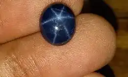 natural royal blue sapphire star 4.10ct