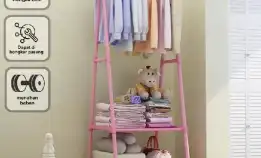 Stand Hanger Triangle Rak Segitiga Gantungan Baju Buku Rak Kotak Serbaguna