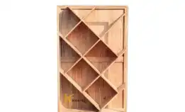 Rak Buku Premium Kayu Jati Estetik Ukuran 100x25x165 Cm, Bookshelve Teak Wood Aesthetic