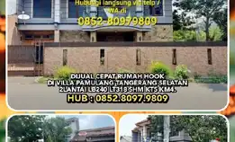 Dijual Cepat Rumah Hook Di Villa Pamulang Tangerang Selatan.2lantai Lb240 Lt318 Shm Kt5 Km4.