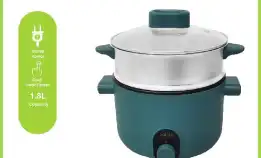 Panci Listrik 1.8l Rice Cooker Penanak Nasi Serbaguna Electric Pot 2 -Layer Panci Kukus Panci Rebus