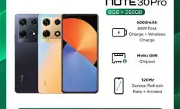 Infinix Note 30 Pro 8/256gb - 68 Watt Thunder Charge - Helio G99 - 6.67" Fhd+ 120hz Amoled Display