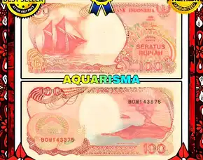 1 Lembar Uang Kertas Kuno 100 Rupiah Perahu Pinisi Tahun 1992 Good Quality