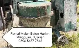 Sewa Mesin Molen Cor Beton Aduk Semen 50kg Harian Bulanan Nagrak Sukaraja 