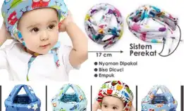 Topi Helm Pelindung Kepala Bayi Anti Bentur Lucu Baby Head Protector Safety Helm Pelindung Kepala