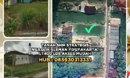 Tanah Shm Strategis Di Ngaglik Sleman Yogyakarta.Lt400 Ld8 Dekat Fasum.H:085930313331