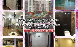 DIJUAL MURAH & MEWAH APARTEMEN CERVINO VILLAGE TEBET, 1BR (MODIF), ASAL 2BR, FULLY FURNISHED, 88M2, 