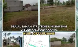 Dijual Tanah Strategis Di Sleman, Yogyakarta.L.811m² Shm. H: 08112510048* 