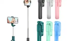 Tripod Tongsis Bluetooth 4 In 1 Flash Light Tripod Bluetooth Selfie Stick Led Flash Selfi Stik Tongs