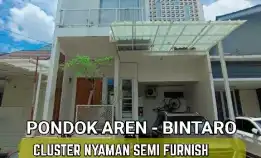 Rumah Murah Semi Furnish Dalam Cluster Di Bintaro.Dkt Stasiun Krl