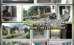 Rumah Nyaman Di Semanding, Pare, Kab. Kediri, Jatim. Shm Lt740 Lb120 Kt3 Km3 Perabot.H:081291895808>