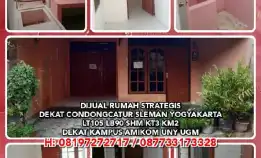 Dijual Rumah Strategis Dekat Condongcatur Sleman Yogyakarta.Lt105 Lb90 Shm Kt3 Km2. Dekat Kampus2