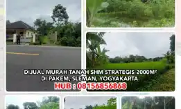 Dijual Murah Tanah Shm Strategis 2000m² Di Pakem, Sleman, Yogyakarta.H: 08156856868>> 