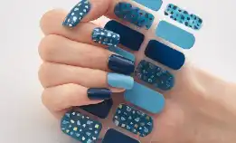 Fake Nail Sticker 14pcs Nail Art Stiker Premium