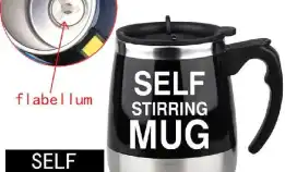 Gelas Aduk Otomatis Rechargeable Cangkir Kopi Teh Tutup Unik Self Stirring Cup Mug Automatic Mixing 