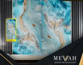 (Mevvah) Wall Panel Dinding Marmer Biru Di Landak