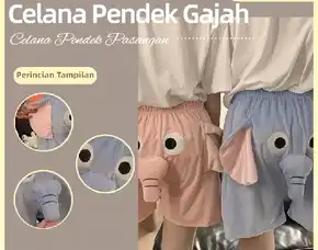 Celana Pendek Gajah Pria Gajah Celana Pendek Lucu Dumbo Musim Panas Terbang Bayi Gajah Piyama Pasang