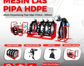 Mesin Penyambung Pipa Hdpe 630mm | Alat Las Pipa Hdpe Lengkap