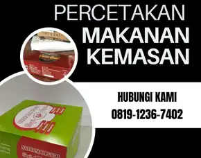 Terbaik!! Jasa Percetakan Packaging Makanan Di Banjarsari