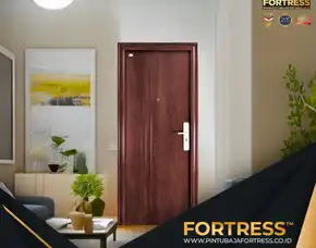 (Fortress) Pintu Kamar Tidur Sederhana Plat Baja Di Palu
