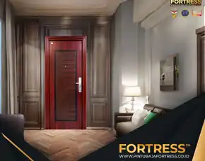 (Fortress) Pintu Motif Kayu Modern Minimalis 1 Daun Di Palu