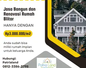 Hemat Biaya Jasa Borongan Bangun Rumah Taman Perumahan Selorejo Blitar Patrialand Blitar Talun