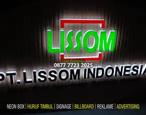 Papan Nama Perusahaan Huruf Timbul Led