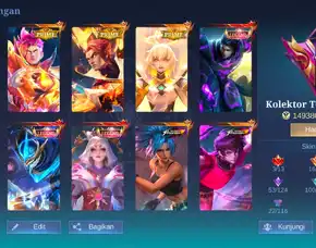 Jual Akun Mobile Legends, Skin Prime 3, Skin Legend 3, Skin Jujutsu 4