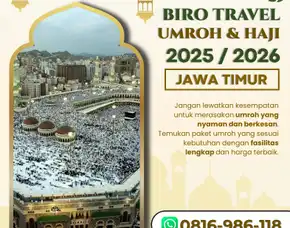 Travel Umroh Akhir Tahun 2025 Sanan Kulon Blitar Al Bahjah, Umroh Tanpa Ribet