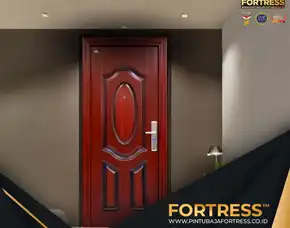 (Fortress) Pintu Rumah Besi Minimalis Motif Kayu Di Palu