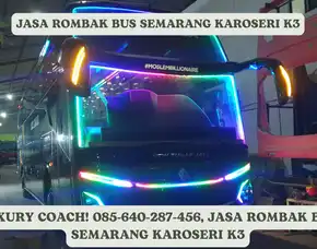 Luxury Coach! 085-640-287-456, Jasa Rombak Bus Semarang Karoseri K3