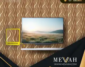 (Mevvah) 3d Pvc Wall Panel Ruang Tamu Gold Di Sambas