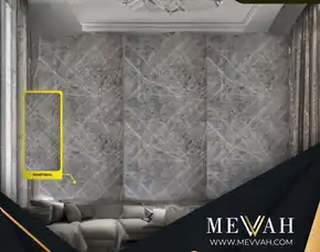 (Mevvah) Wall Panel Motif Marmer Abu Abu Di Kubu Raya