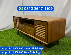 Meja Tv Jati Model Industrial Dengan Finishing Premium
