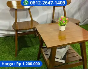 Kursi Teras Kayu Jati Dengan Dudukan Empuk