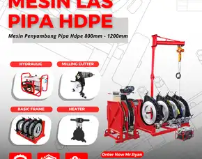 Mesin Sambung Pipa Hdpe 800mm | Mesin Pemanas Pipa Hdpe