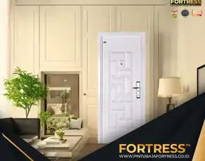 (Fortress) Pintu Kamar Besi Minimalis Motif Kayu Di Palu