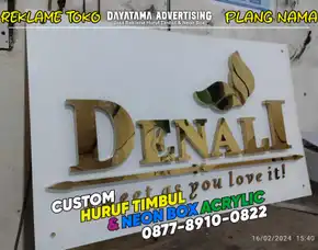 Signage Huruf Timbul Kantor - Papan Nama Indoor - Plang Usaha - Neon Box