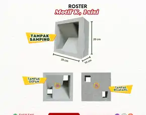 Roster Minimalis Motif K Satu Sisi