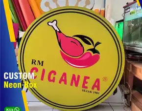 Neon Box Bulat Rumah Makan Ciganea - Purwakarta