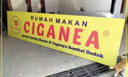 Papan Nama Toko/ Billboard Rumah Makan Ciganea