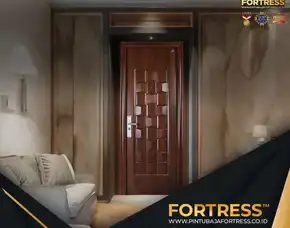 (Fortress) Pintu Kamar Mewah Modern Motif Kayu Di Palu