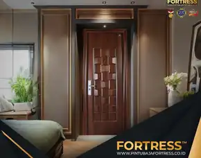 (Fortress) Pintu Motif Kayu Kamar Di Pontianak