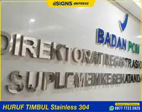 Huruf Timbul Stainless Badan Pom Jakarta