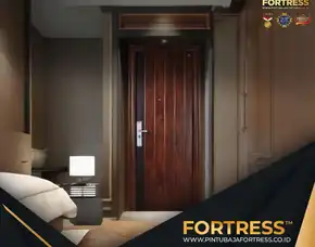 (Fortress) Pintu Motif Kayu Solid Modern 1 Daun Di Palu